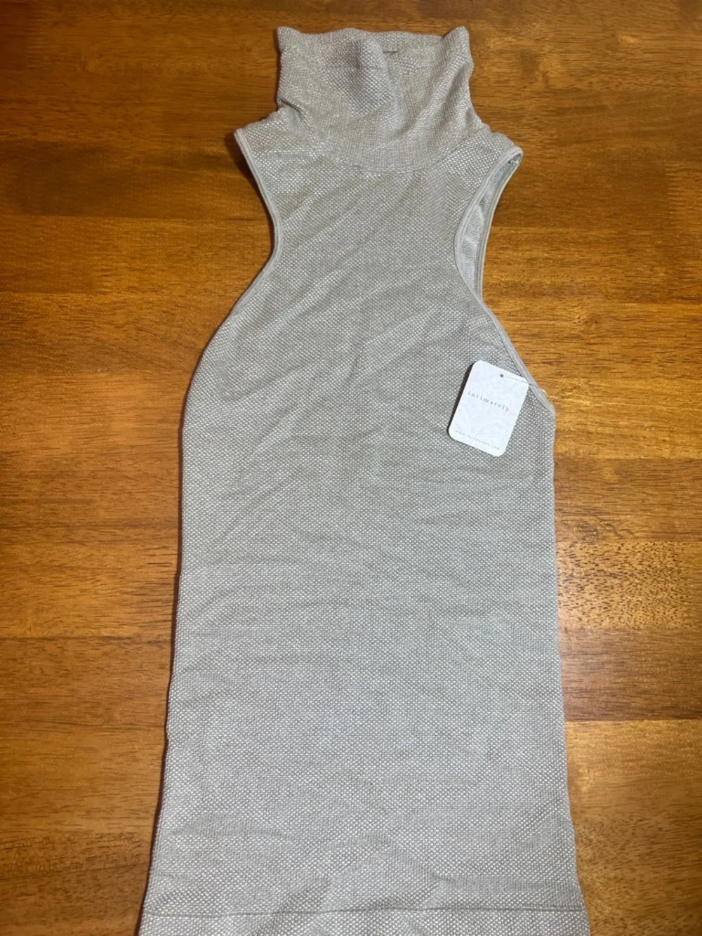 INTIMATELY FREE PEOPLE Sleeveless High-Neck Tank Top in Light Gray - Picture 3 of 5